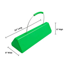Load image into Gallery viewer, 24" Single Hi Viz Commercial Aircraft Chock for Narrow and Wide Body Aircraft with Rubber Pad, Cable Handle... — image 4 of 8