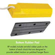 Load image into Gallery viewer, 15" Aviation Wheel Chock for Small to Mid-Sized Aircraft with Rope Lanyard &amp; Rubber Pad — image 4 of 5