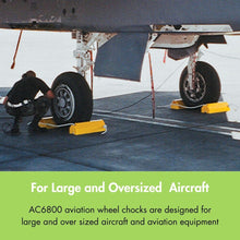 Load image into Gallery viewer, 20" Single Aviation Wheel Chock for Large Aircraft with Rubber Pad, 36" Locking Rope &amp; Handle — image 6 of 7