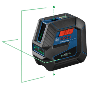 Bosch Green-Beam Self-Leveling Cross-Line Laser with Plumb Points