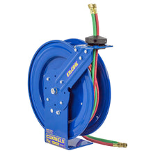 Load image into Gallery viewer, EZ-Coil Spring Driven Dual Hose Reel 1/4 Inch x 25 Ft 200 PSI Oil Less Hose - Coxreels EZ-P-WTL-125