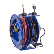 Load image into Gallery viewer, Spring Driven Air Hose &amp; Power Cord Reel 12 AWG x 50 Ft Less Cord - Coxreels C-L350L-5012L-X