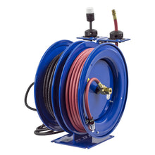 Load image into Gallery viewer, Spring Driven Air Hose &amp; Power Cord Reel 12 AWG x 50 Ft Less Cord - Coxreels C-L350L-5012L-X