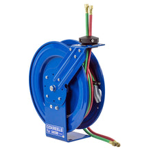 Load image into Gallery viewer, Spring Driven Dual Hose Reel 1/4 Inch x 25 Ft 200 PSI Less Hose - Coxreels P-WTL-125