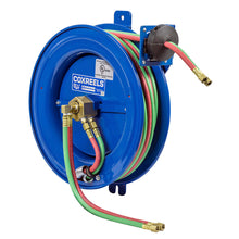 Load image into Gallery viewer, Spring Driven Dual Hose Reel 1/4 Inch x 75 Ft 200 PSI with Hose - Coxreels SG19WT-175