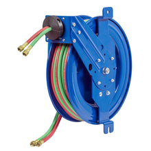 Load image into Gallery viewer, Spring Driven Dual Hose Reel 1/4 Inch x 75 Ft 200 PSI with Hose - Coxreels SG19WT-175