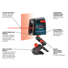 Load image into Gallery viewer, Bosch Self-Leveling Cross-Line Laser