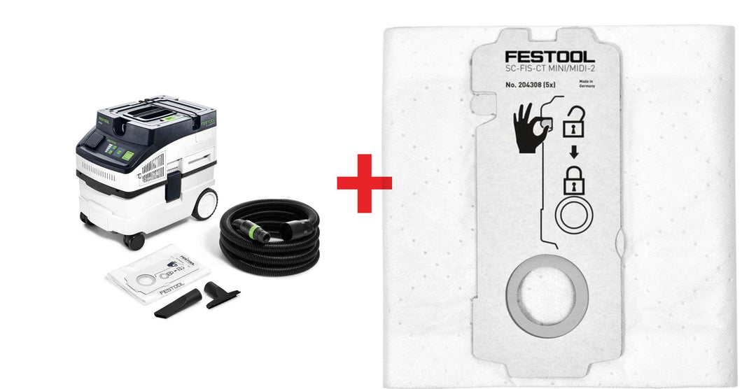 10 Sac Filtre Festool Aspirateur CT15 E,CT Mini-CT Midi à Partir De L - Foto 8