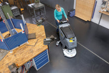 Load image into Gallery viewer, Kärcher 1.533-272.0 B 50 W Bp walk-behind floor scrubber in use