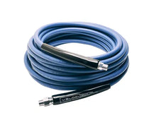 Load image into Gallery viewer, MTM Hydro 1/4" KobraJet Smooth Blue Hose, 4300 PSI, 25 FT, Non-Marked, 1/4" Male Fixed and Swivel. - 29.5406