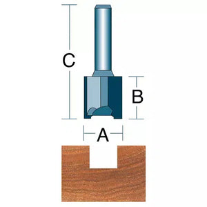 Roman Carbide DC1001 - 1/4" Double Fluted Straight 1/4" Shank