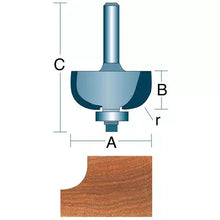 Load image into Gallery viewer, Roman Carbide DC1149 - 1/2&quot; Radius Cove 1/2&quot; Shank