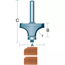 Load image into Gallery viewer, Roman Carbide DC1175 - 1/8&quot; Radius Roundover 1/4&quot; Shank