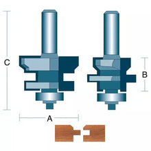 Load image into Gallery viewer, Roman Carbide DC1242 - 1&quot; V-Match Tongue &amp; Groove Set 1/2&quot; Shank