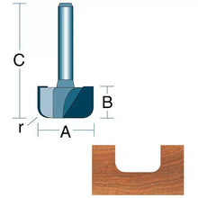 Load image into Gallery viewer, Roman Carbide DC1356 - 1&quot; Dish Cutter 1/4&quot; Shank