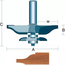 Load image into Gallery viewer, Roman Carbide DC1409 - 3&quot; Ogee Panel with Undercutter 1/2&quot; Shank