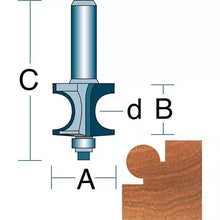 Load image into Gallery viewer, Roman Carbide DC1544 - 3/16&quot; Corner Bead Cutter 1/4&quot; Shank