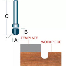 Load image into Gallery viewer, Roman Carbide DC1661 - Core Box Pattern 1/4&quot; Shank