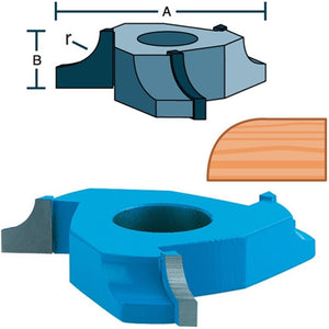 1" Radius Corner Round 3/4" Bore