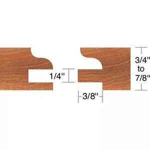 Roman Carbide DC2161 - Stile & Rail Cabinet Set Ogee 3/4" Bore