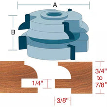 Load image into Gallery viewer, Roman Carbide DC2162 - Stile &amp; Rail Cabinet Set Quarter Round, 3/4&quot; Bore