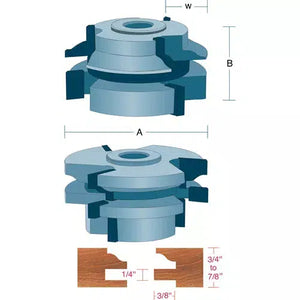 Roman Carbide DC2164 - Stile & Rail Cabinet Set Roman Ogee 3/4" Bore