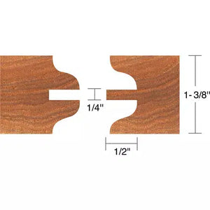 Roman Carbide DC2166 - Stile & Rail Ogee Set for Passage Door 3/4" Bore