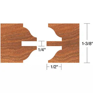 Roman Carbide DC2169 - Stile & Rail Roman Ogee Set for Passage Door 3/4" Bore