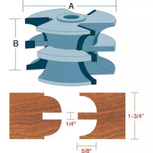 Load image into Gallery viewer, Roman Carbide DC2172 - Stile &amp; Rail Quarter Round Set for Entry Door 3/4&quot; Bore