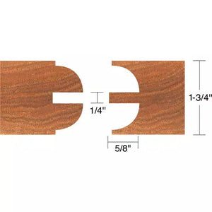 Roman Carbide DC2172 - Stile & Rail Quarter Round Set for Entry Door 3/4" Bore