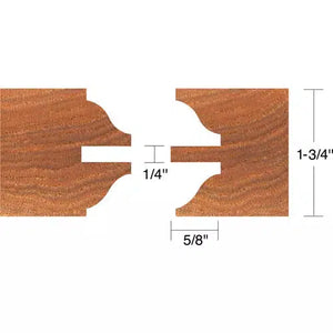 Roman Carbide DC2174 - Stile & Rail Roman Ogee Set for Entry Door 3/4" Bore