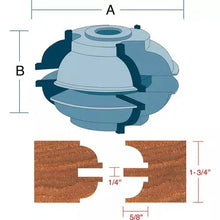 Load image into Gallery viewer, Roman Carbide DC2175 - Stile &amp; Rail Quarter Bead Set for Entry Door 3/4&quot; Bore