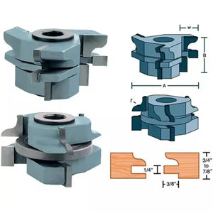 Roman Carbide DC2176 - 6 pc. Stile & Rail Set - Ogee, 1-1/4" Bore