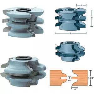 Roman Carbide DC2181 - Stile & Rail Ogee Set for Passage Door 1-1/4" Bore