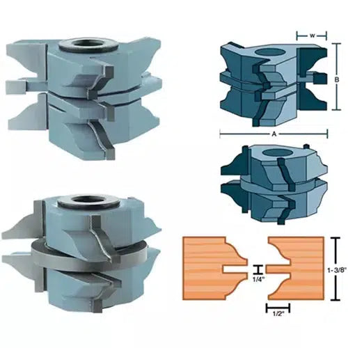 Roman Carbide DC2184 - Stile & Rail Roman Ogee Set for Passage Door 1-1/4