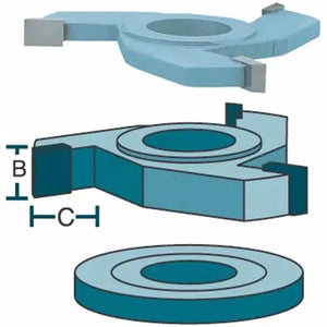 Roman Carbide DC2192 - 5.5mm Straight Cut & Spacer Set - 3/4" Bore