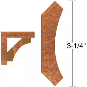 Roman Carbide DC2200 - 3" Cove Moulding 3-1/2" Dia. 1" Bore