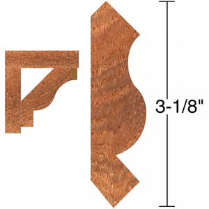 Roman Carbide DC2208 - 3" Crown Moulding 3-1/2" Dia. 1" Bore