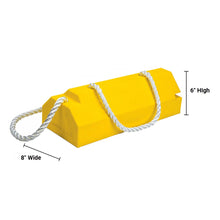 Load image into Gallery viewer, 20" Single Aviation Wheel Chock with Handle and 36" Locking Rope, Oversized Aircraft - AC6820-LR-H