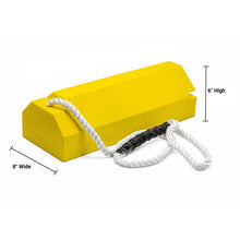 Load image into Gallery viewer, 20" Single Aviation Wheel Chock with 50" Qantas Locking Rope &amp; Rubber Pad — image 4 of 7