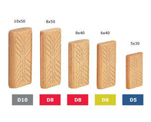Load image into Gallery viewer, Festool 5x19x30 mm Beech Tenons for DF 500, 300-Pack 494938