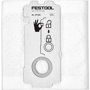 Festool SELFCLEAN Filter Bag for CT 25, 5-Pack 577484