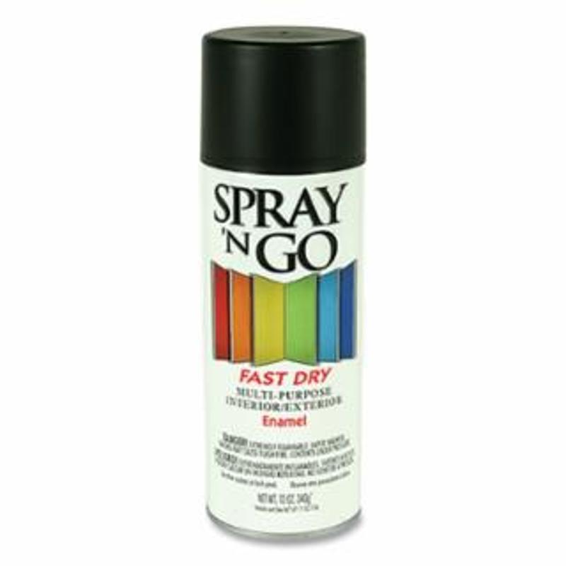 Spray ‘N Go Multi-Purpose Enamel Spray, 12 oz, Flat Black 6 EA / CA