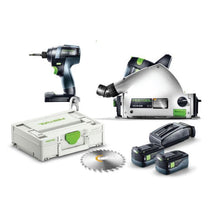 Load image into Gallery viewer, Festool Cordless Impact Driver &amp; Track Saw Combo Kit TID 18 + TSC 55 K 577118