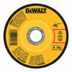 DeWalt Type 27 Depressed Center Wheels, 4 1/2 in, A24R Grit, 13,300 rpm, Aluminum Oxide 
10 EA / CA