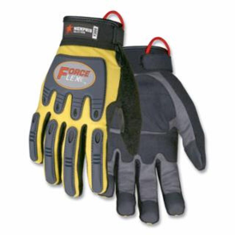 MCR Safety ForceFlex® General Purpose Work Gloves, Medium, Hook & Loop Cuff, Synthetic leather