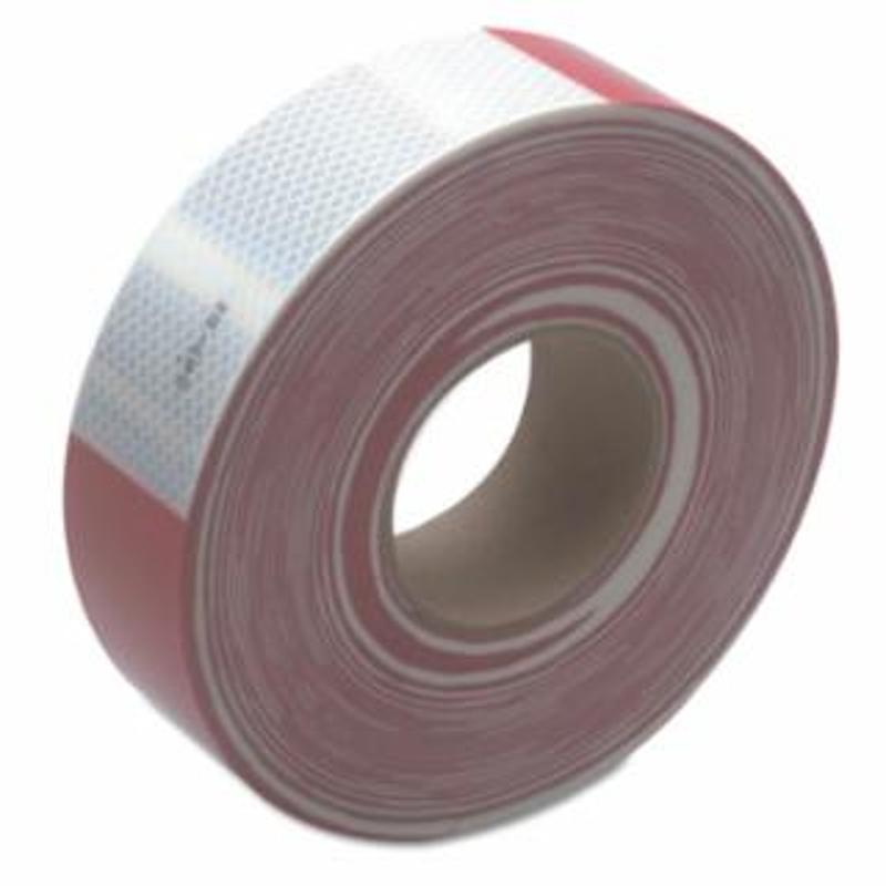 3M Diamond Grade™ Conspicuity Marking 983 Series, Red/White, 2 in W x 150 ft L Roll, 983-326 Alternating 6 in