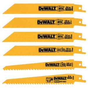 DeWalt Reciprocating Blade Sets, Wood/Metal, 6 pc 
1 ST / ST