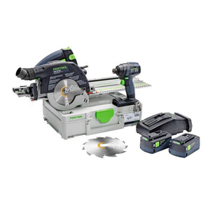Festool Cordless Impact Driver & Track Saw Combo Kit with Guide Rail TID 18 + HKC 55 + FSK 250 577119