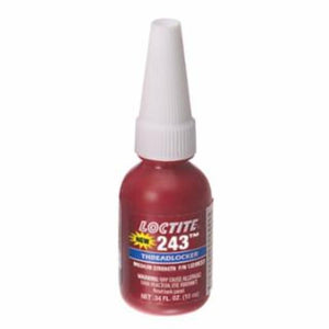 Loctite 243™ Medium-Strength Primerless Threadlocker, 10 mL, 1/4 in to 3/4 in dia, Blue